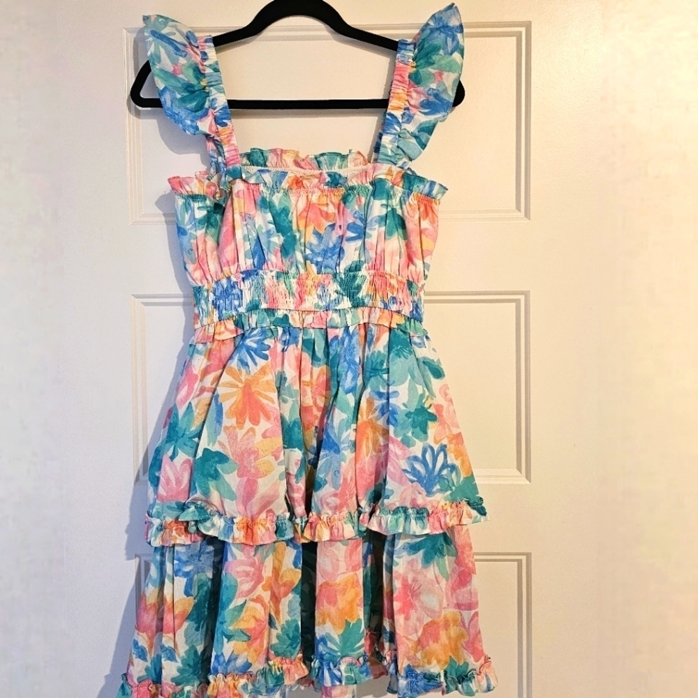 New &Merci Floral Dress with Ruffle Straps sz small - Picture 4 of 4